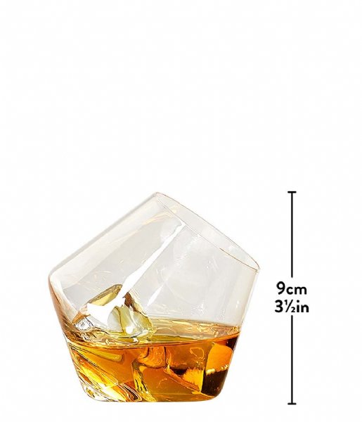 Gentlemens Hardware  Rocking Whisky Glasses Set Of 2 Transparant
