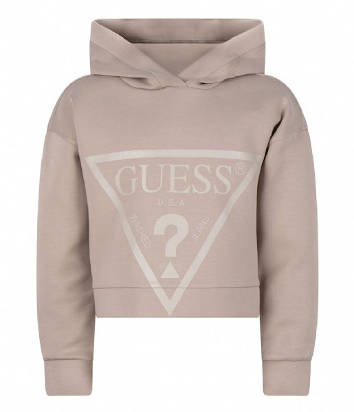 Guess  Girls Hooded Long Sleeve Active Top True Taupe (TRTP)
