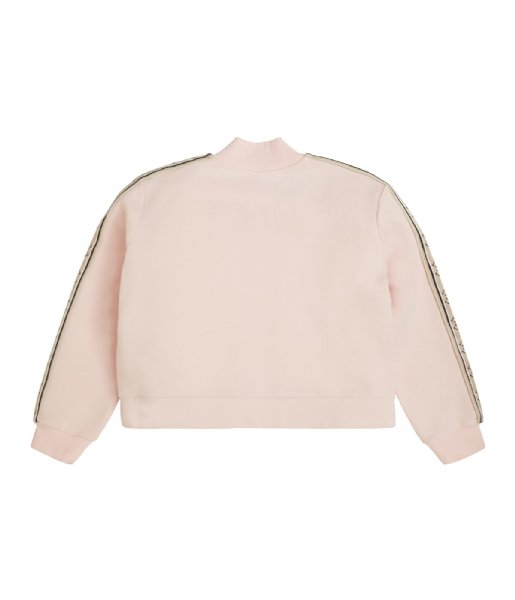 Guess  Girls Long Sleeve Active Top with Zip Blush Cotton (G6R4)