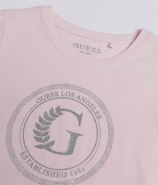 Guess  Short Sleeve G Crest Logo R3 Ballet Pink
