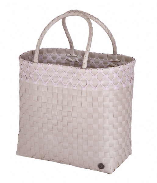 Handed By  Sofia Shopper pale grey with nude pattern