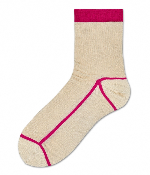 Happy Socks  Lily Rib Ankle Sock Lily (8000)