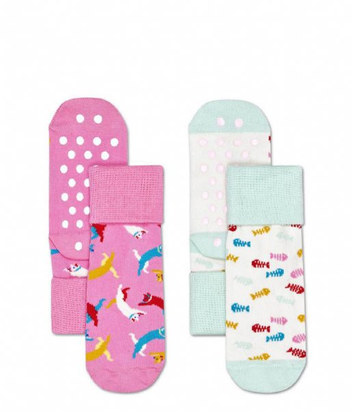 Happy Socks  Cat Anti-Slip socks 12-24 mnd Multi