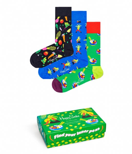 Happy Socks  3-pack Healthy Lifestyle Socks Gift Set healthy lifestyle (9300)