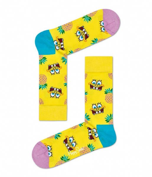 Happy Socks  Sponge Bob Fineapple Surprise Socks sponge bob suprise (2300)