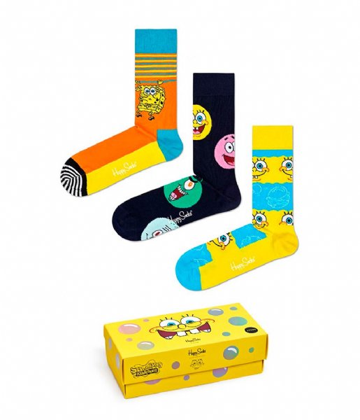 Happy Socks  Sponge Bob 3-pack Gift Box sponge bob (0100)