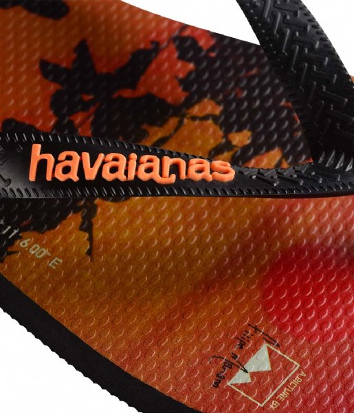 Havaianas  Flipflops Hype Black/Black/ Begonia Orange (9456)