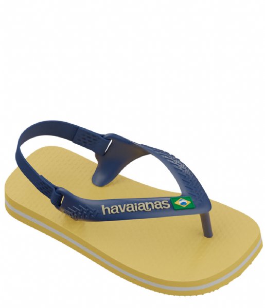Havaianas  Baby Flipflops Brasil Logo Gold Yellow (0776)