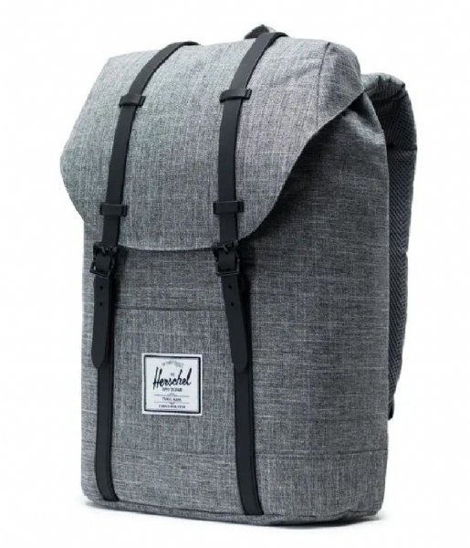 Herschel Supply Co.  Retreat Backpack 15 inch raven crosshatch/black rubber (01132)