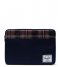 Herschel Supply Co.  Anchor Sleeve 15-16 Inch Peacoat Peacoat Plaid (5694)