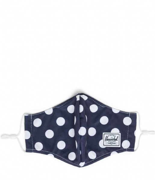 Herschel Supply Co. Mondkapje Classic Fitted Face Mask Peacoat Polka Dot (04929)