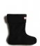 HunterRecycled Fleece Short Boot Sock Black