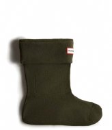 Hunter Recycled Fleece Short Boot Sock Dark Olive