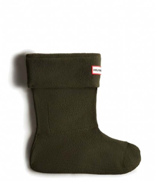 Hunter  Recycled Fleece Short Boot Sock Dark Olive