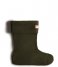 HunterRecycled Fleece Short Boot Sock Dark Olive