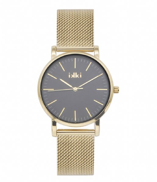 IKKI  Watch Rose Gold Plated gold black (rse05)