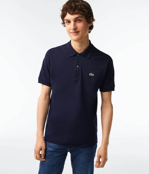 Lacoste  1HP1 Mens Short Sleeve best polo 11 Navy Blue (166)