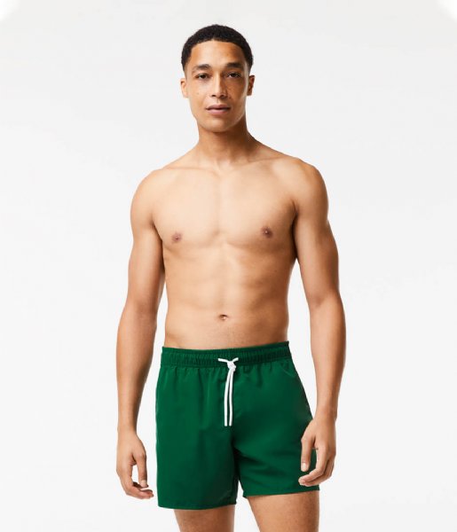 Lacoste  1HM1 Mens swimming trunks 01 Green Navy Blue (381)
