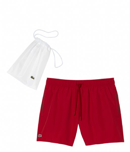 Lacoste  1HM1 Mens swimming trunks 01 Red Green (8UN)