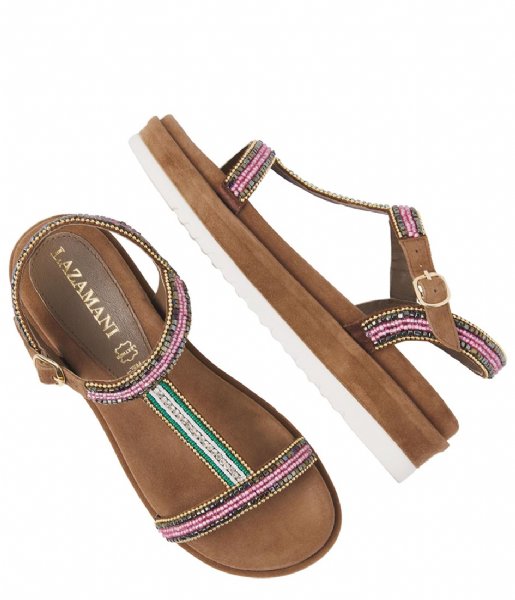 Lazamani  Sandals Beads Pink Multi