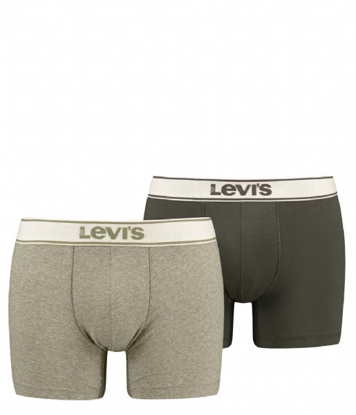 Levi's  Vintage Heather Boxer Brief 2-Pack Green Combo (022)