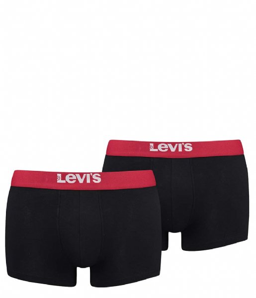 Levi's  Solid Basic Trunk Organic Cotton 2-Pack Black Red (004)