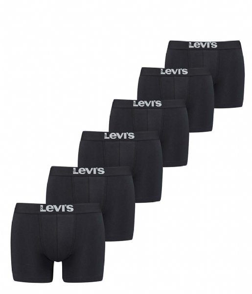 Levi's  Solid Basic Boxer Brief Organic Cotton 6-Pack  Black (001)
