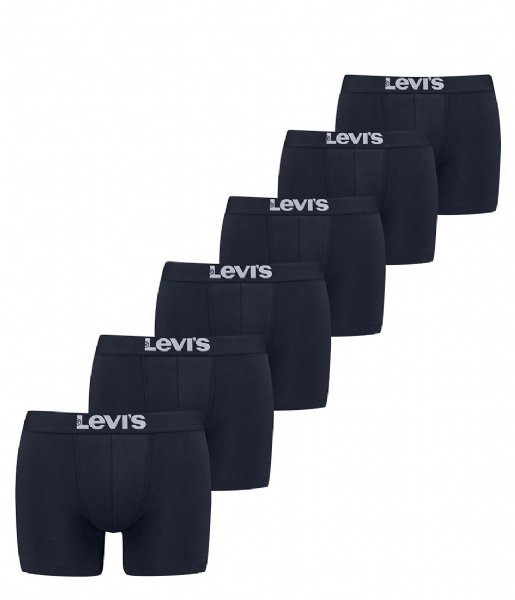 Levi's  Solid Basic Boxer Brief Organic Cotton 6-Pack  Navy (002)