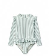 Liewood Sille Seersucker Swimsuit Y/D stripe Sea blue/white (0935)