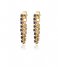 LUV AJBallier Chain Studs Blue Sapphire Gold Plated