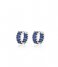 LUV AJ  Emerald Ballier Huggies Blue Sapphire Silver Plated
