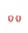 LUV AJ  Emerald Ballier Huggies Pink Gold Plated