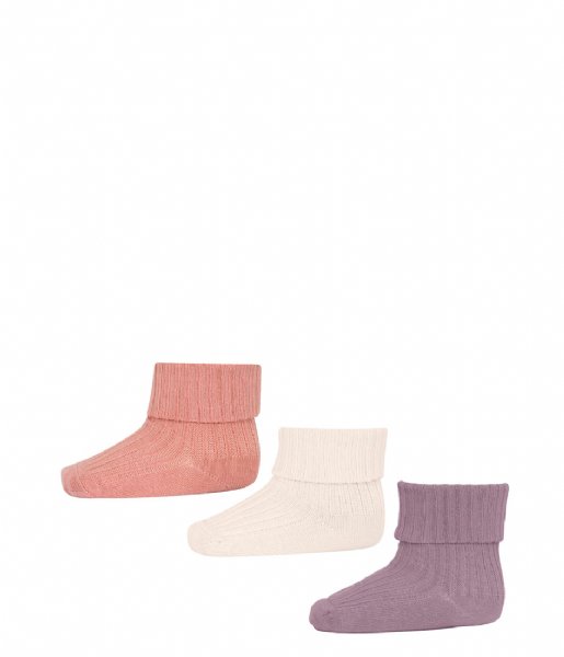 MP Denmark  Cotton rib baby socks 3-pack Multi (8905)
