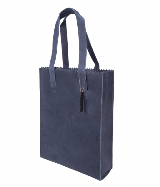 MYOMY  My Paper Bag Zipper Long Handles New blue grey (10271054)