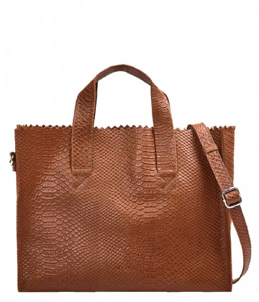 MYOMY  My Paper Bag Handbag Anaconda Brandy (3048)