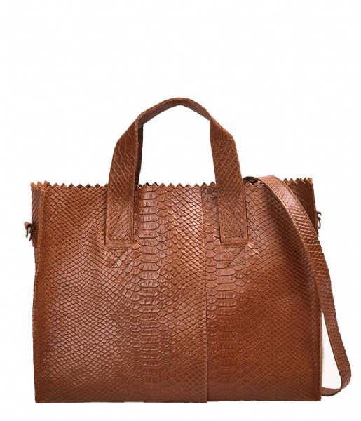 MYOMY  My Paper Bag Handbag Anaconda Brandy (3048)