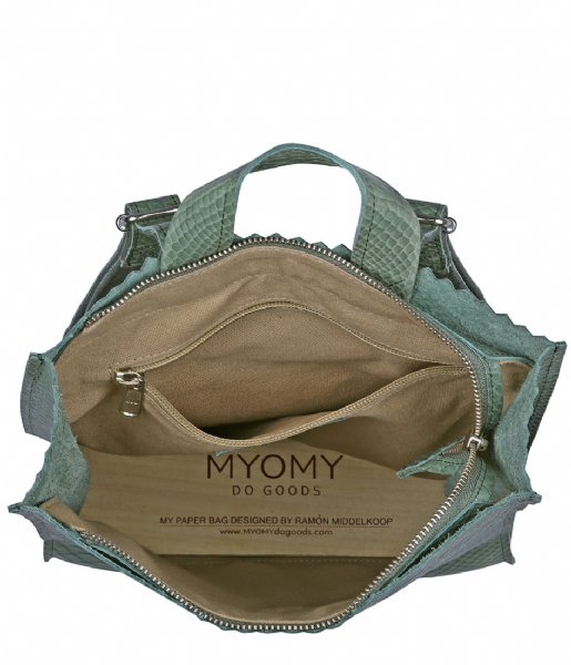 MYOMY  My Paper Bag Back Bag Medium anaconda sea green (10893049)