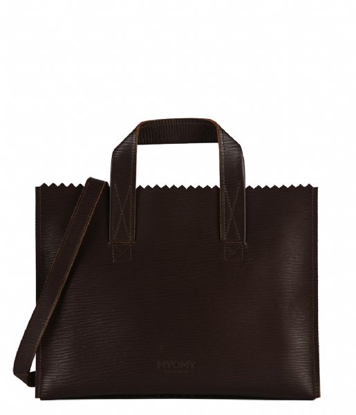MYOMY  My Paper Bag Handbag Crossbody boarded dark brown (1067-6067)