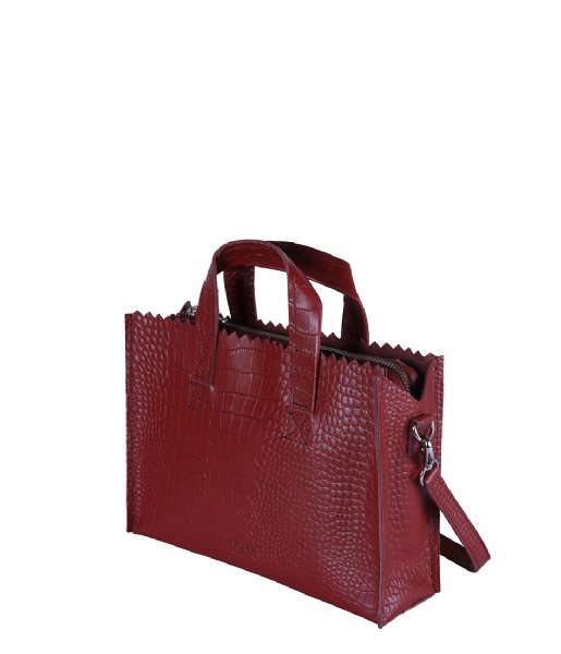 MYOMY  My Paper Bag Mini Handbag Crossbody croco burgundy (1076-6001)