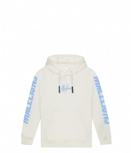 Malelions  Junior Lective Hoodie Off-White/Vista Blue (339)