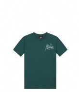 Malelions Junior Space T-Shirt Dark Green-Mint (150)
