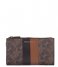 Michael KorsJet Set Double Zip Wristlet Brown Luggage (227)
