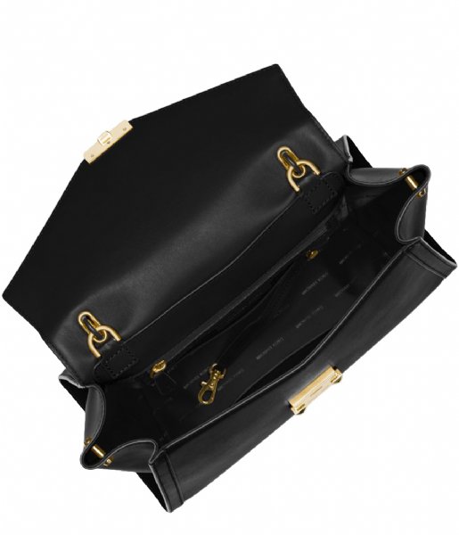 Michael Kors  Whitney Large Satchel black & gold colored hardware