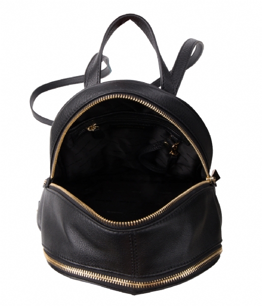Michael Kors  Rhea Zip Medium Backpack black & gold colored hardware