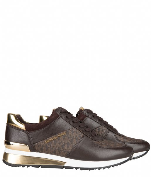 Michael Kors Sneakers Allie Wrap Trainer Brown | The Little Bag