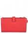 Michael Kors  Double Zip Wristlet bright red & gold colored hardware
