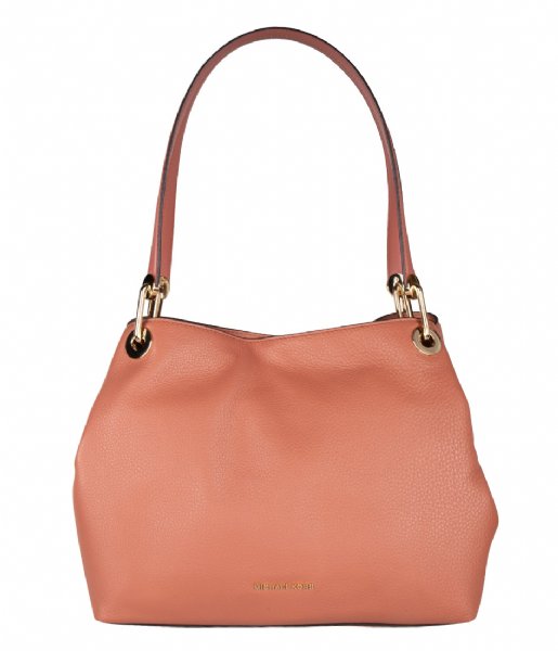 Michael Kors  Large Shoulder Tote sunset peach & gold colored hardware
