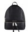 Michael Kors  Rhea Medium Leather Backpack black & silver colored hardware