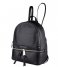 Michael Kors  Rhea Medium Leather Backpack black & silver colored hardware