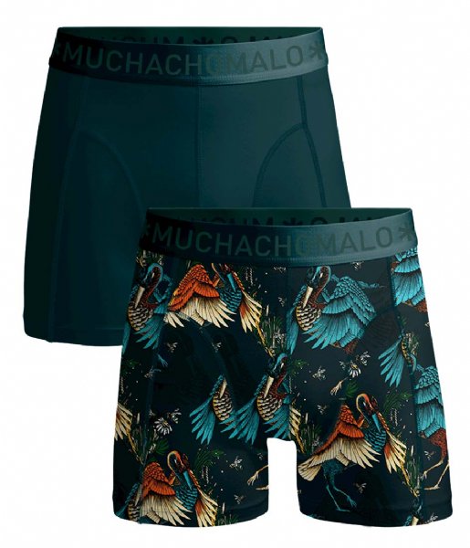 Muchachomalo  2-Pack Short Print Solid Print/Blue